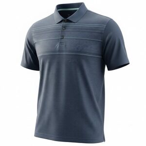 Pebble Beach Blue Mens XL Dry-Luxe Performance Golf Polo Shirt Striped